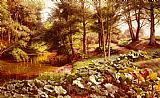 Peder Mork Monsted Wall Art - The Path On The River's Edge